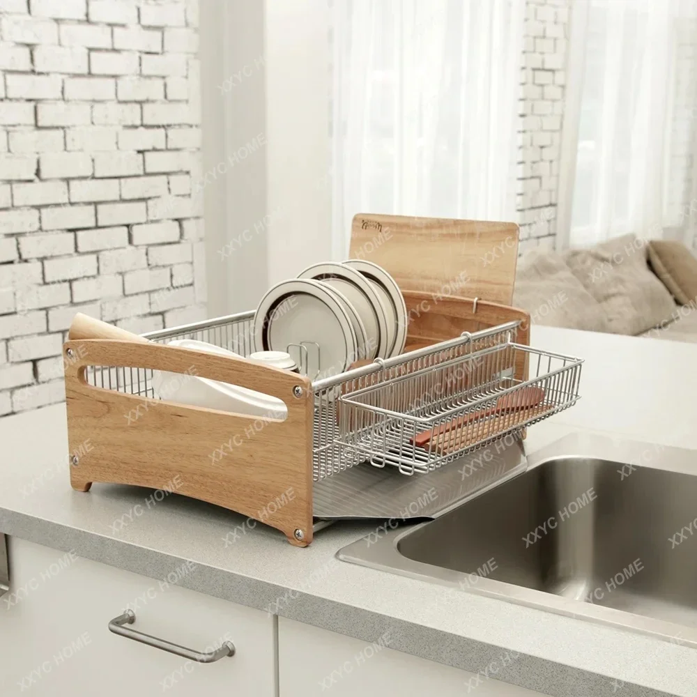 Nordic Simple Ins Log 304 Stainless Steel Dish Rack Draining Dish Rack Kitchen Storage Rack