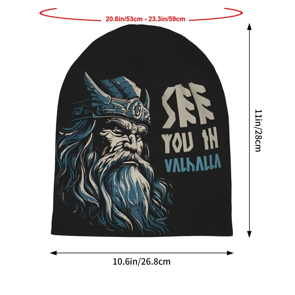 Viking See You In Valhalla Beanies Caps Hat Fashion Bonnet Hats Men