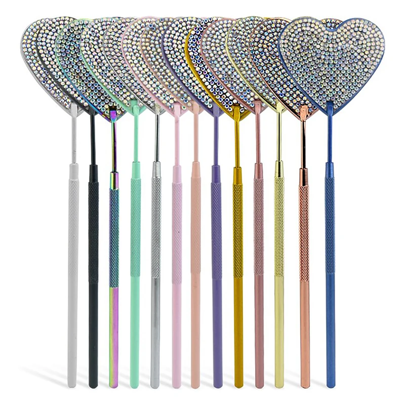 Grande ampliação cílios maquiagem espelho, cílios postiços ferramentas, ferramenta de extensão, beleza, punho longo, espelho para verificação