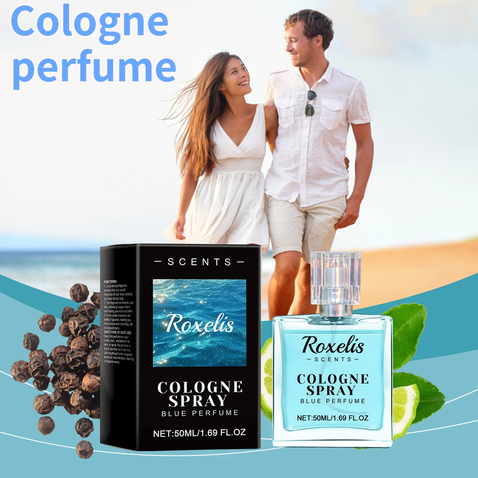 

Gulong Blue Perfume Natural Fragrance Fresh Fragrance Charm Amber Persistent Fragrance Men's High End Elegant Couple DatePerfume