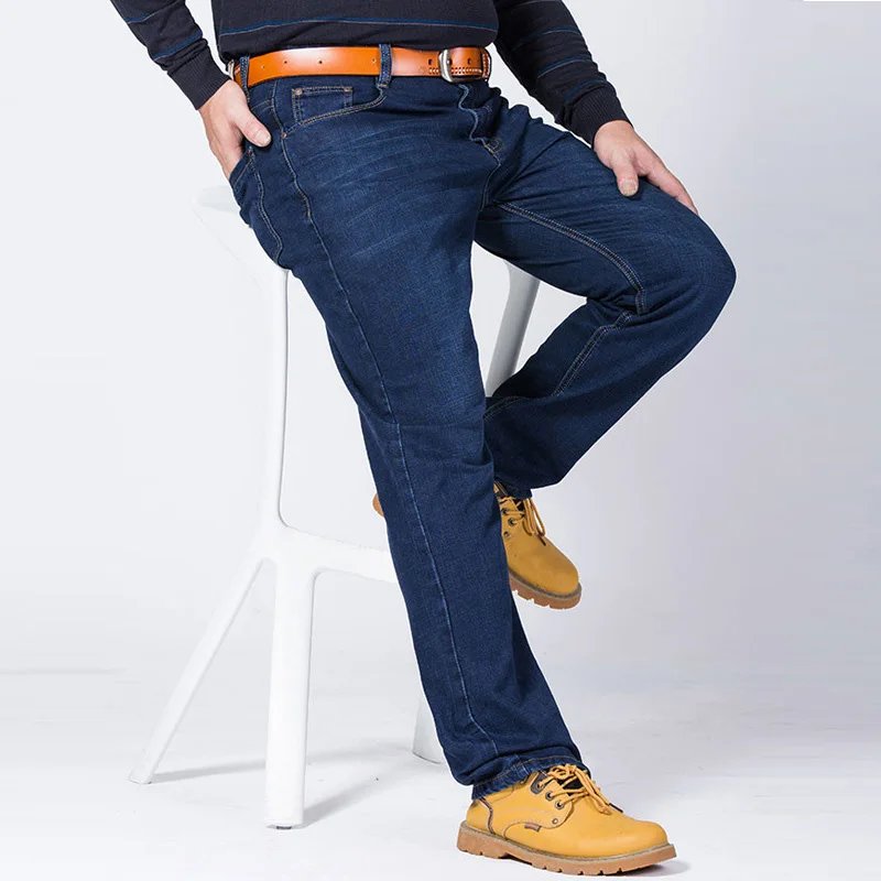 

‌ Мужские прямые джинсы больших размеров 10XL | Свободные черные джинсовые брюки оверсайз, повседневные брюки, уличная одежда для мужчин