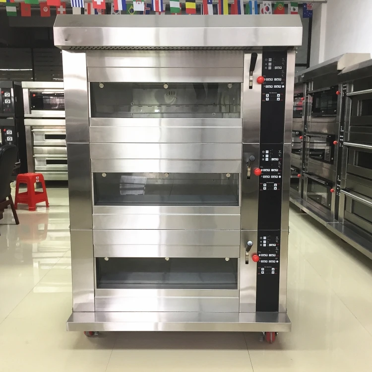 New conditions for energy-efficient deck ovens for baking bread with corn and fruit ingredients in 380V food factories