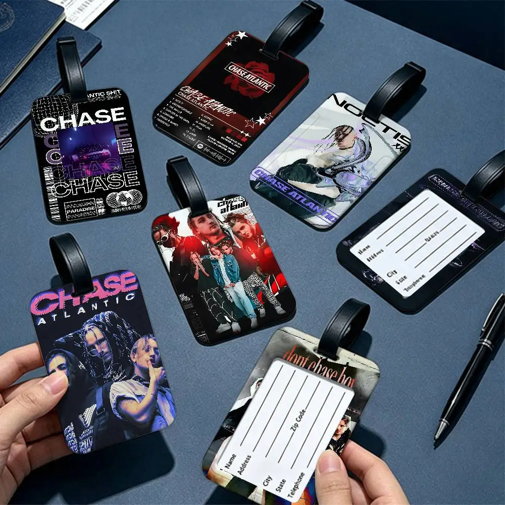 singer group C-Chase Atlantic music Album Anti lost PVC Suitcase Tag With Info Card Lightweight Baggage Identifier For Daily
