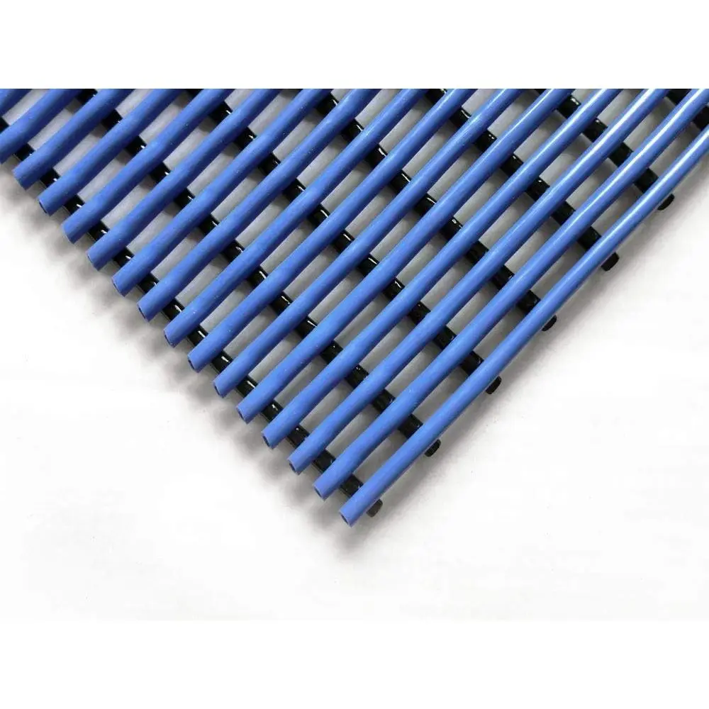 

Blue 3x12 Vinyl Pool Mat for Shower, Bath, Locker Rooms, and Sauna - Comfortable Barefoot Mat Runner