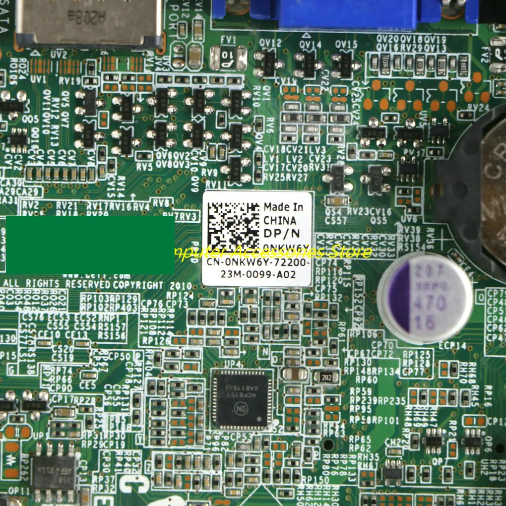 Nuevo para Dell OptiPlex 990 790 USFF placa base de escritorio NKW6Y 0NKW6Y CN-0NKW6Y KA0119 placa base 100% probada