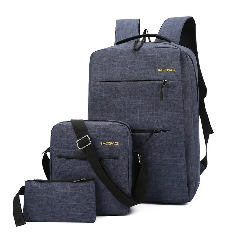 3PCS Storage Bag Backpack Package Double-Shoulder Bag Storing Travel Business Casual Home Suitcase