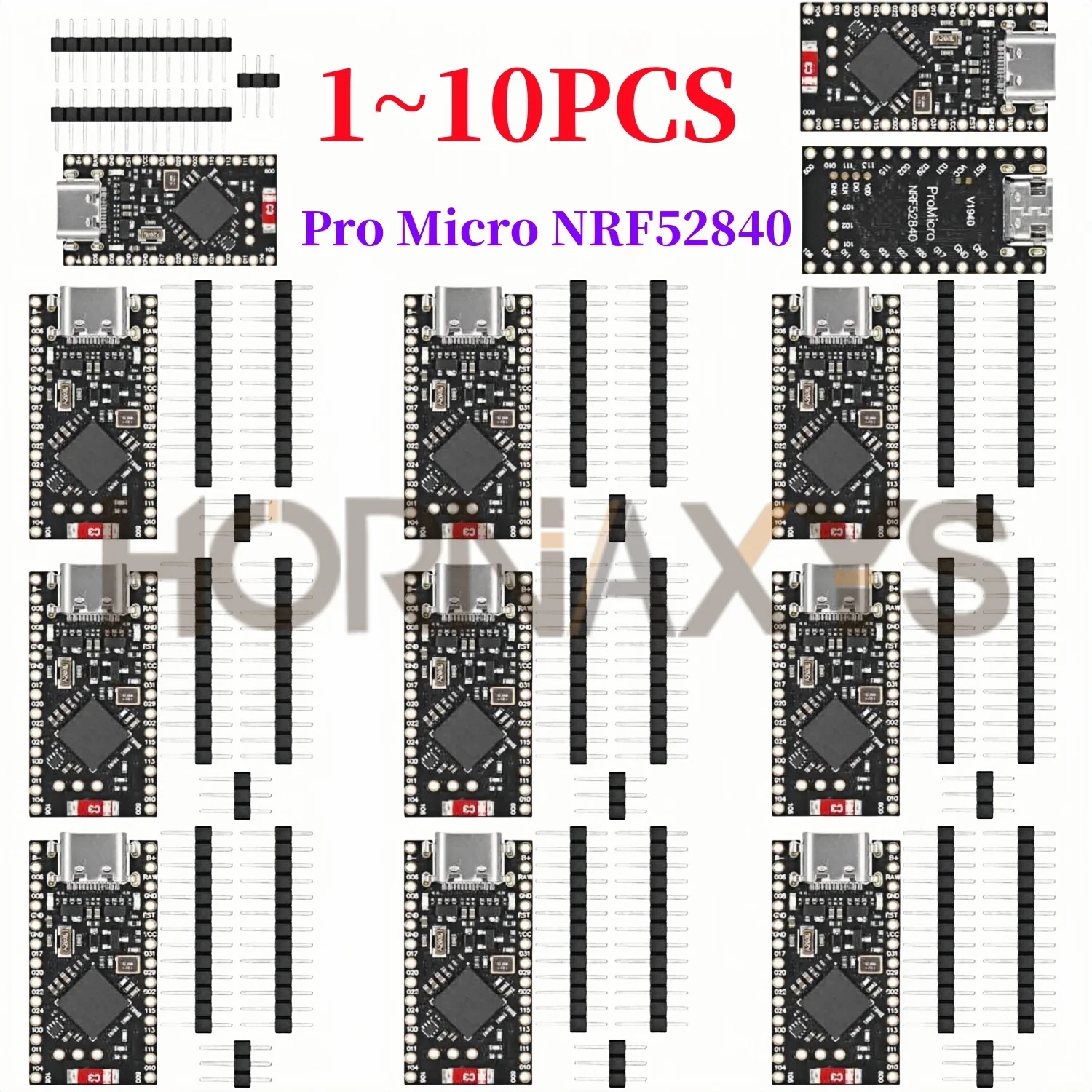 1~10PCS/NRF52840 Development Board Compatible With Nice!Nano V2.0 Bluetooth Charging Management Pro Micro NRF52840