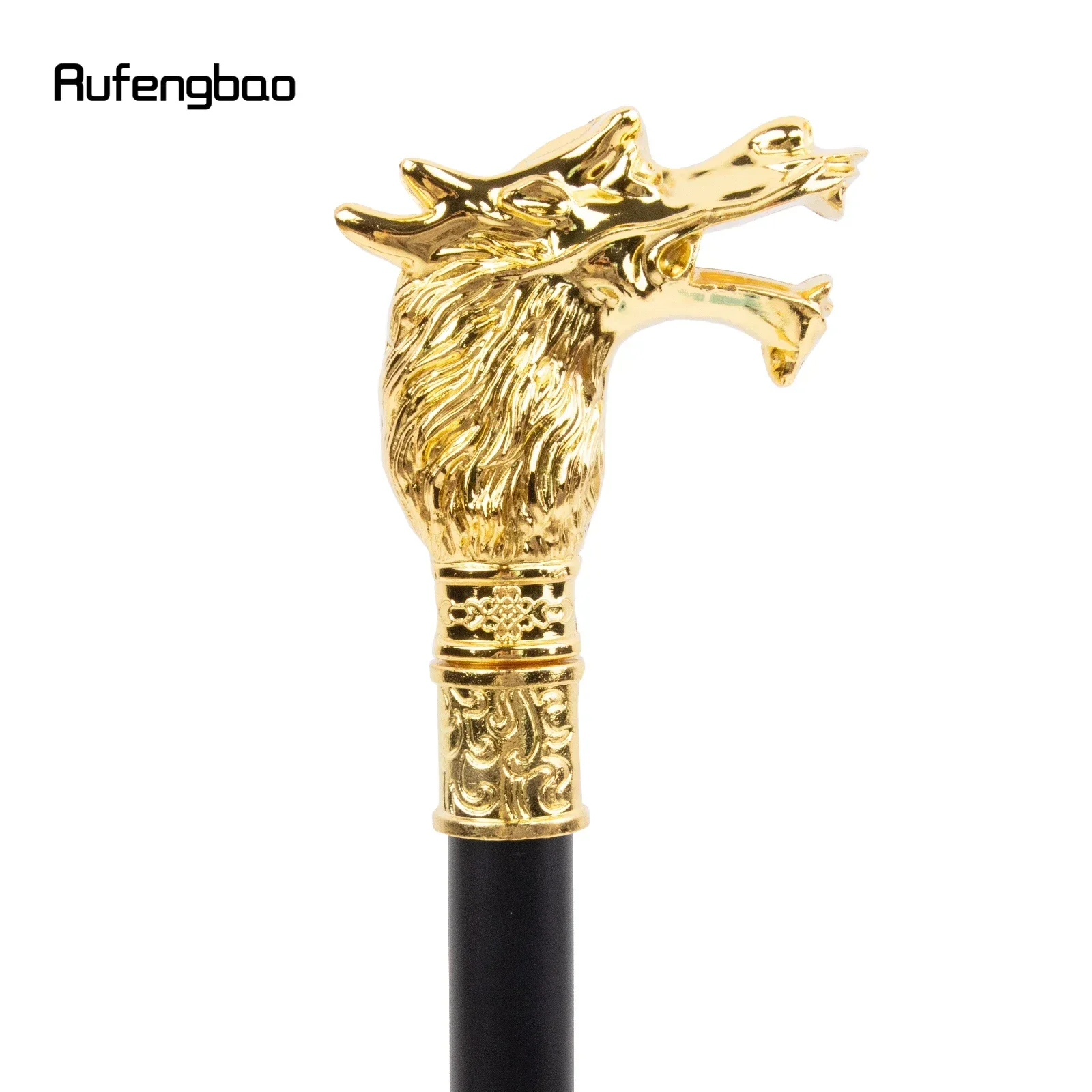 Golden Luxury Dragon Head Walking Cane  Stage Cane Decorative Stick Decorative Cane  Cosplay And Parties, For Cosplay & Party