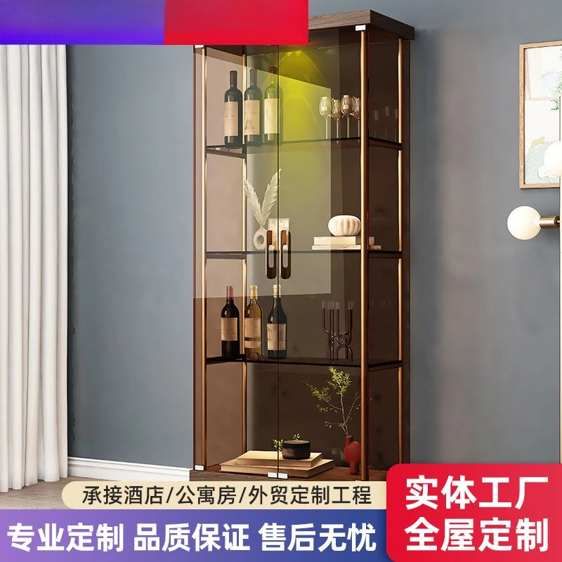 

Customized living room tempered glass wine cabinet figure display cabinet wall triangular cabinet corner decorative locker