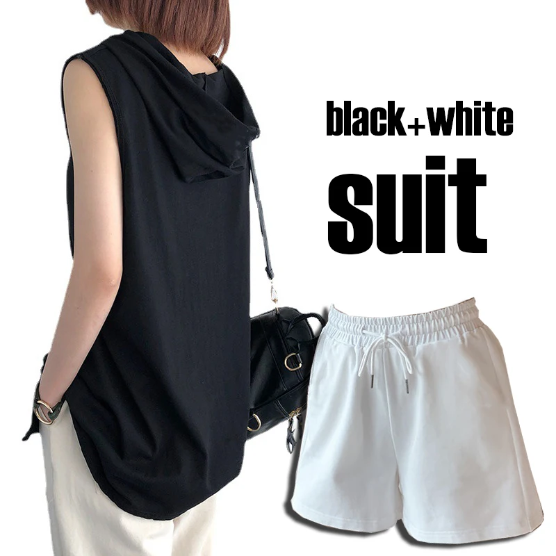 Solid Color 2023 Brand New Men's Tank Tops Vest Sleeveless Tees For Male Hooded Man Vests Tops Hip Hop Men Tank Top T shirt