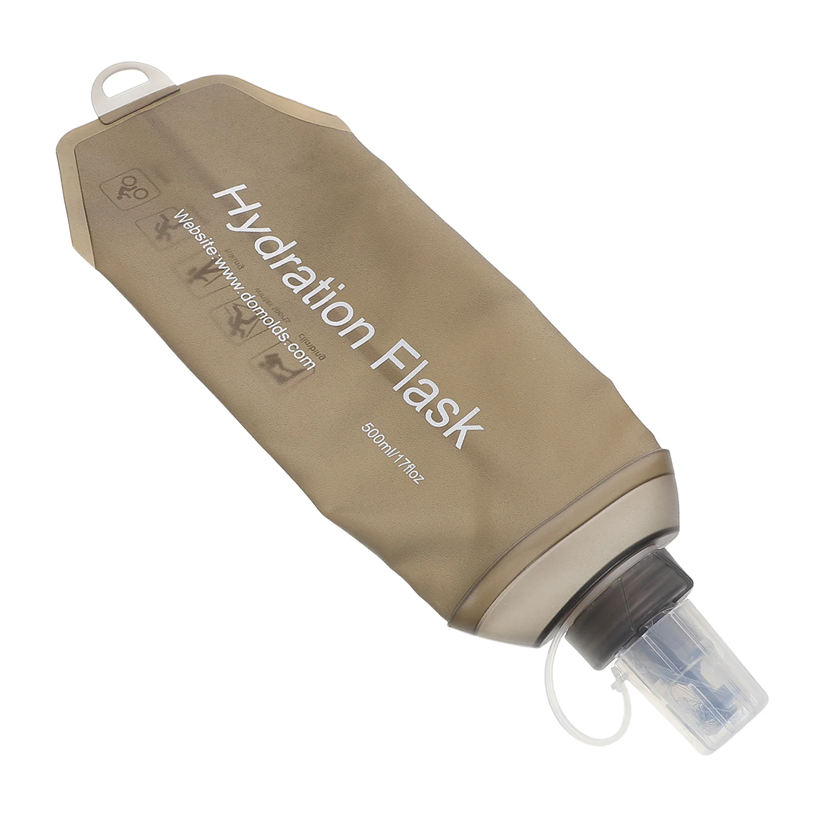 

Foldable Sports Water Bottle Lightweight Hiking Cycling Portable Leakproof Flexible Hydration Flask 500ml