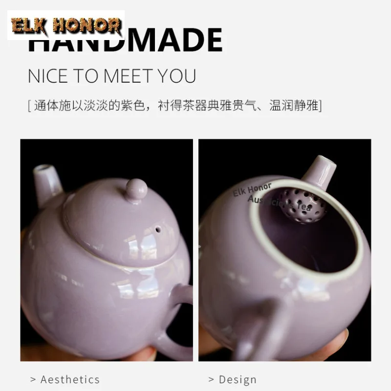 The Purple Air Comes From The East Tea Set Complete Set Luxury Tea Ceremony Set Teapot And Tea Cup Set Tableware Collection Gift view 4