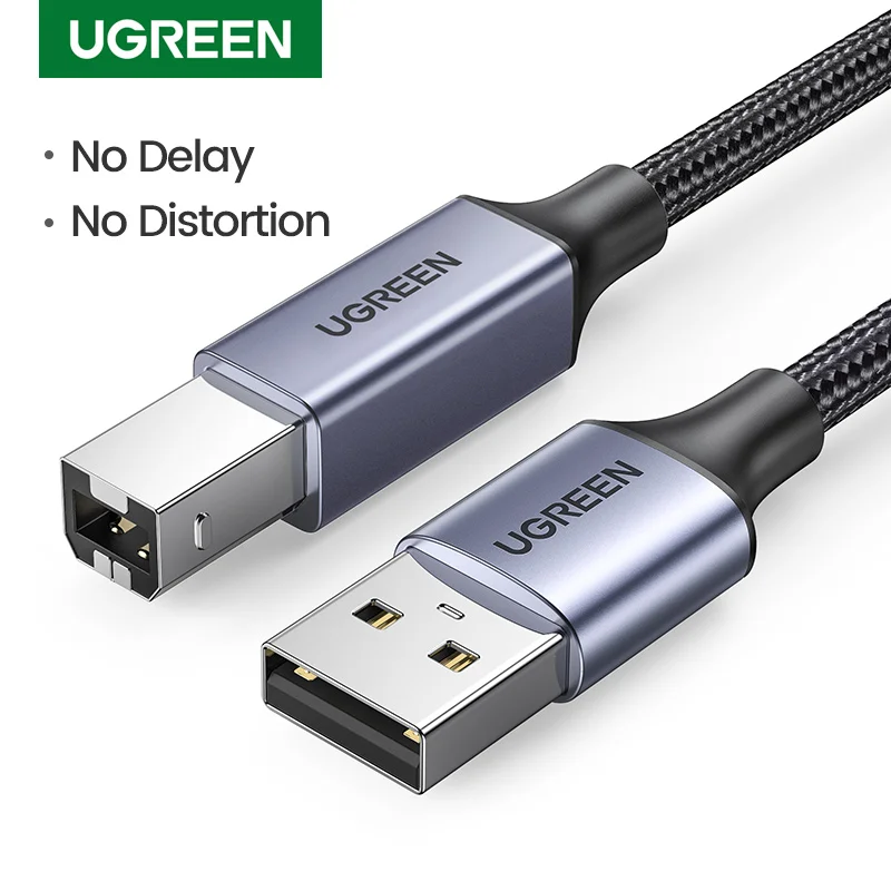 Ugreen USB Printer Cable USB Type B Male to A Male USB 3.0 2.0 Cable for Canon Epson HP ZJiang Label Printer DAC USB Printer