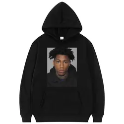 Rapper Youngboy Never Broke Again Mugshot Hoodie Men Women Hip Hop Vintage Sweatshirt Men's Casual Clothes Man Oversized Hoodies