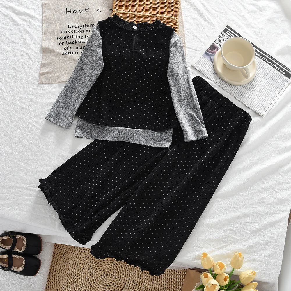 Bär Führer Herbst Mode Neue kinder Drei Stück Set Frühling Koreanische Version Grau Mädchen Kleidung Lange Ärmeln Top + weste + Hosen – Detail 20