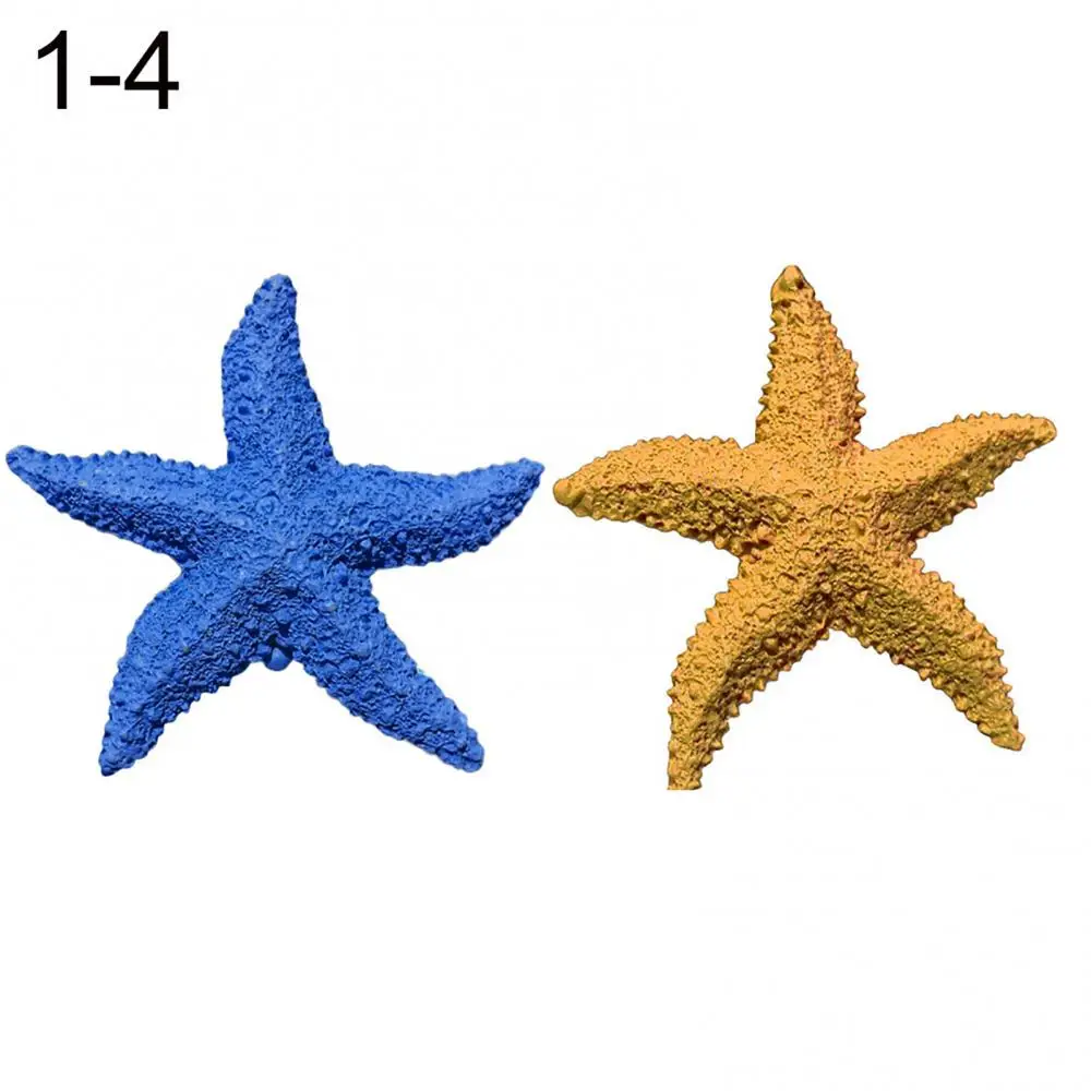 Aquarium Decor Resin Aquarium Decoration Mini Decoration 2Pcs Fish Tank Ornament Mediterranean Starfish Aquarium Decoration