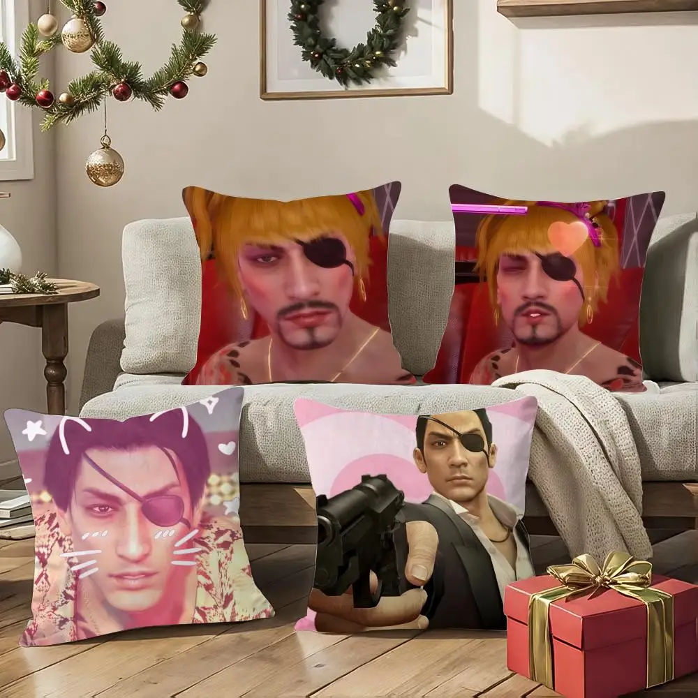 جورو ماجيما ياكوزا ميمي كيس وسادة حريري قصير قطيفة مع سحاب غير مرئي غطاء وسادة أريكة مقاوم للغبار لديكور المنزل #4