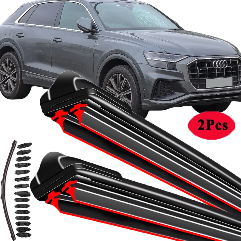 

For Audi Q8 SQ8 4M 2018-2024 Car Windshield Wiper Blade Front Windscreen Brushes Washer Accessories Cleaning Replacement Parts