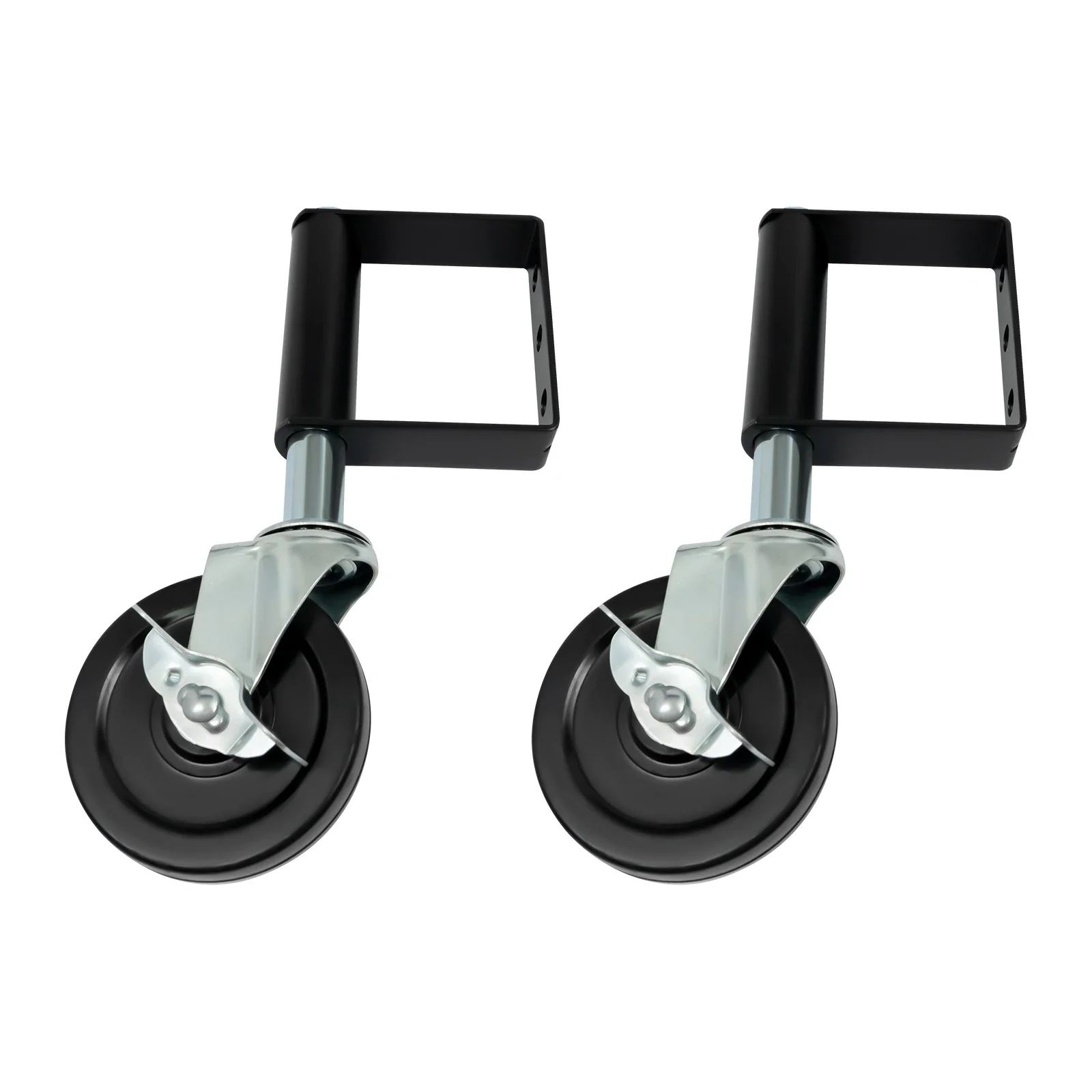 Spring-loaded Gate Rollers, Set of 2 with Wheels, 220lbs Load Capacity, Smooth Operation, Easy Installation for Yard Gates