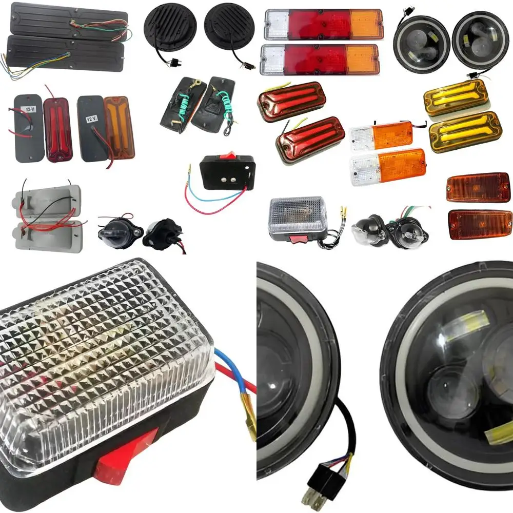 

Complete LED Light Set for Suzuki Samurai Sierra Gypsy SJ410 SJ413 – Includes LED Headlights, Taillights, Roof Light,Turn Signal