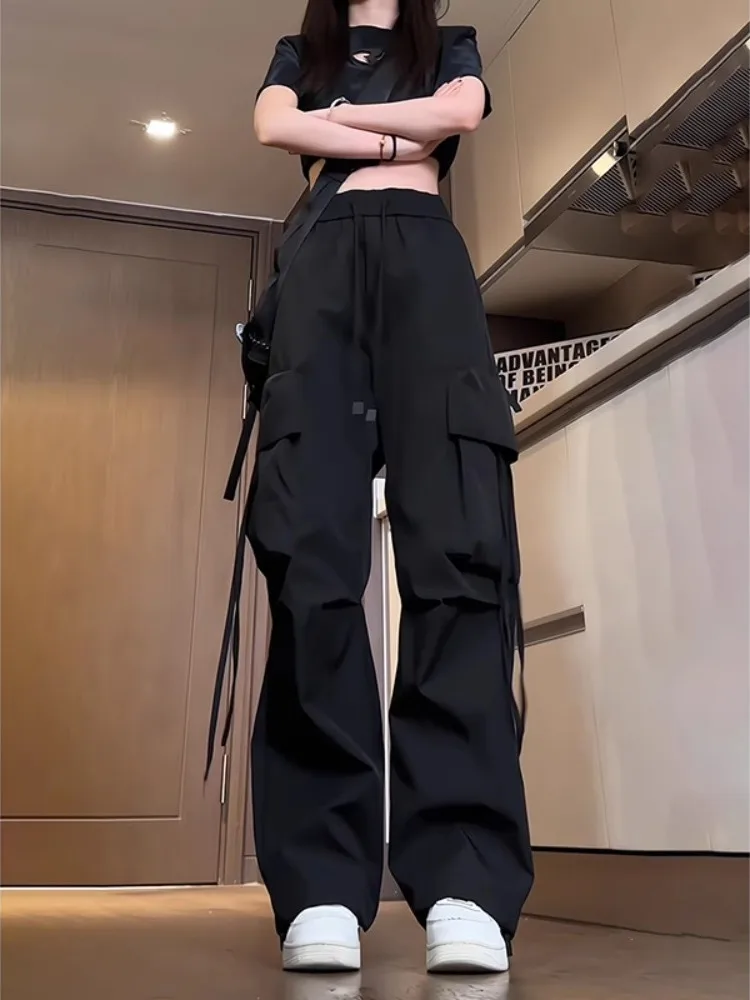 

American Sle Bla Work Pants Men's Straight Leg Thin Summer Ice Silk Qui Dry Outdoor Climbing Trousers Breathable Loose Fit