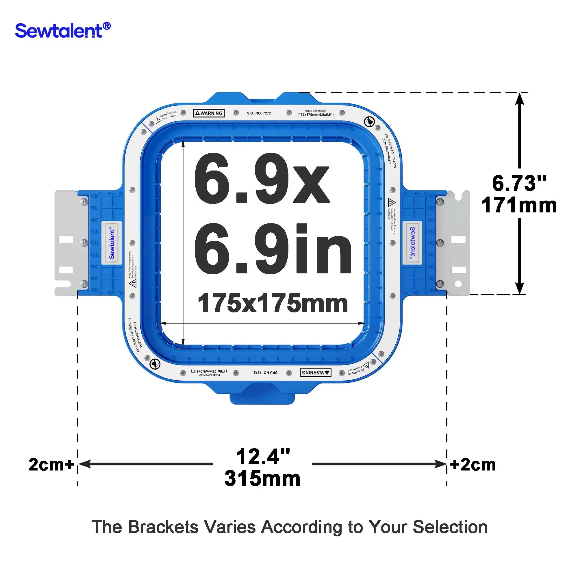 Sewtalent Magnetic Mighty Hoop Frame Embroidery Hoops for FEIYA 12/15 Needles Embroidery Machine