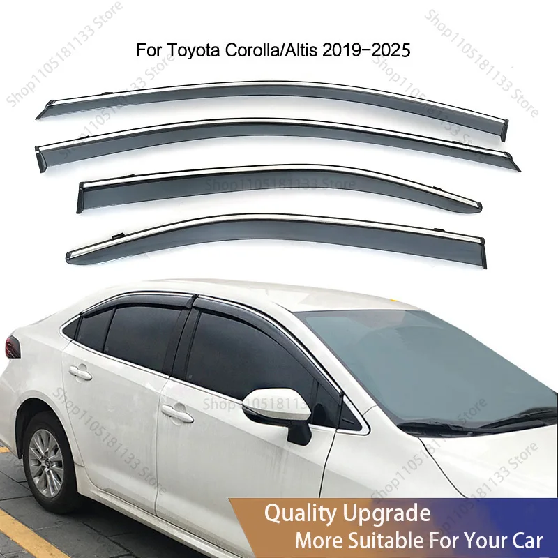 For Toyota Corolla/Altis Sedan 2019-2025 Side Window Rain Guard Sun Visor Vent Weather Sheild