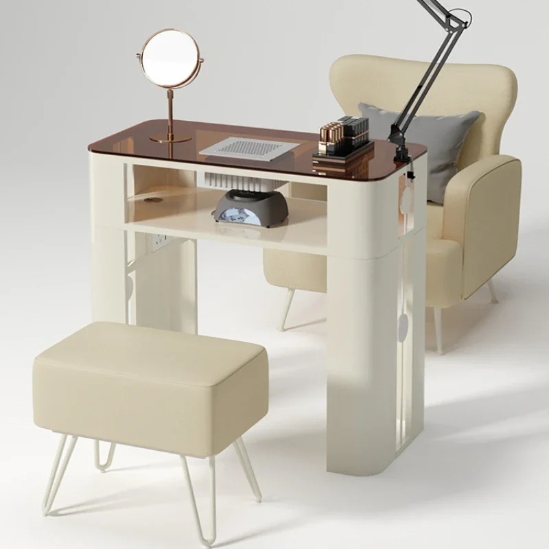 

Manicure Table Gel Nails Designer Nail Salon Chair Furniture Dust Collector Perfect Makeup Storage Nageltisch Organizer Tables