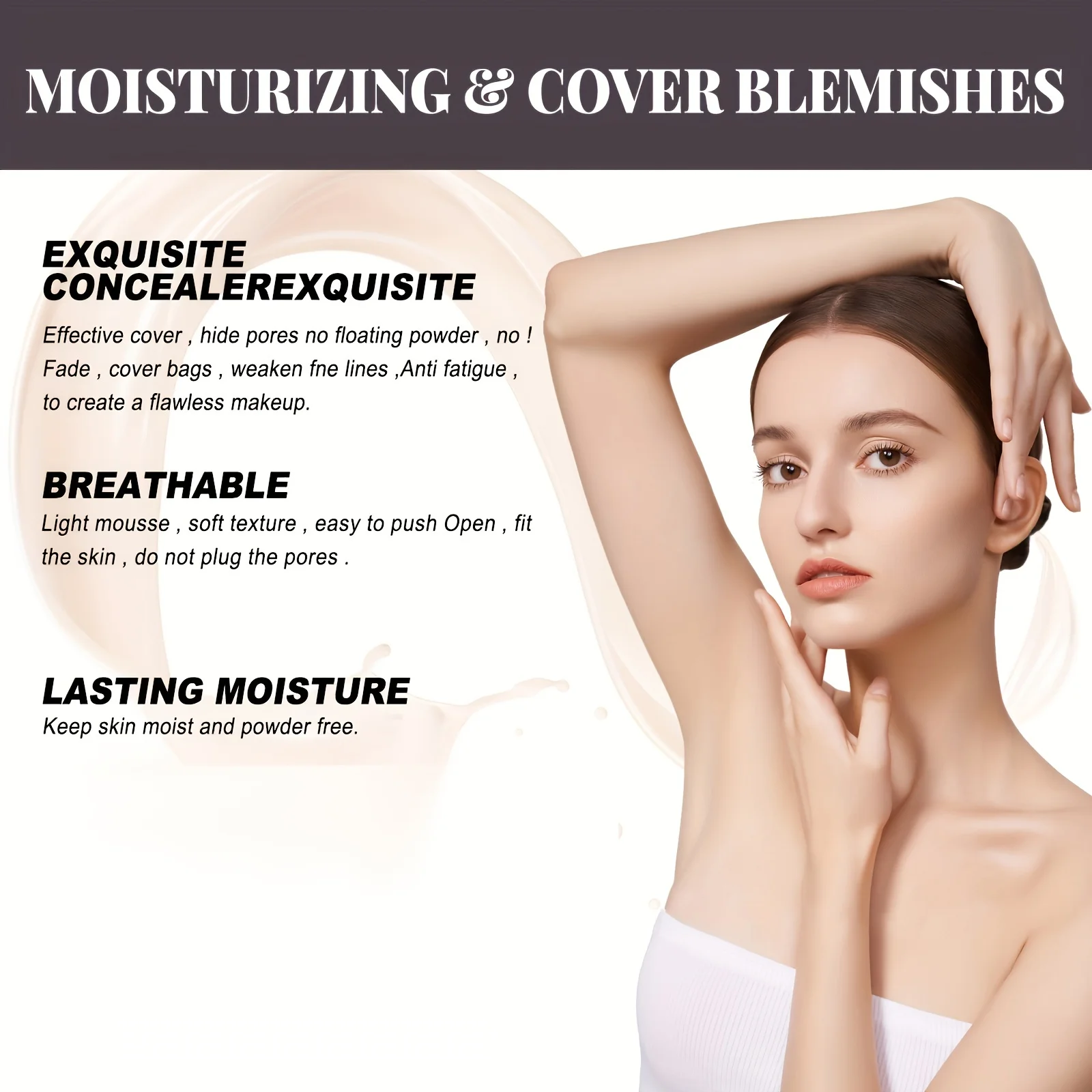 Paquet de 2 bâtons correcteurs, couverture complète, légers, durables pour les cernes, couverture impeccable, tous types de peau