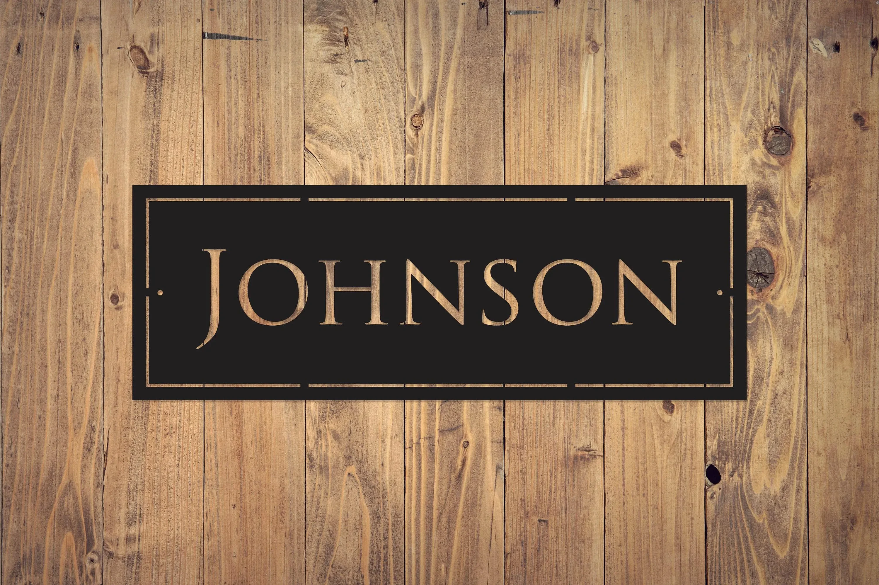 Personalized Metal Name Sign: Custom Laser Cut Steel Wall Art