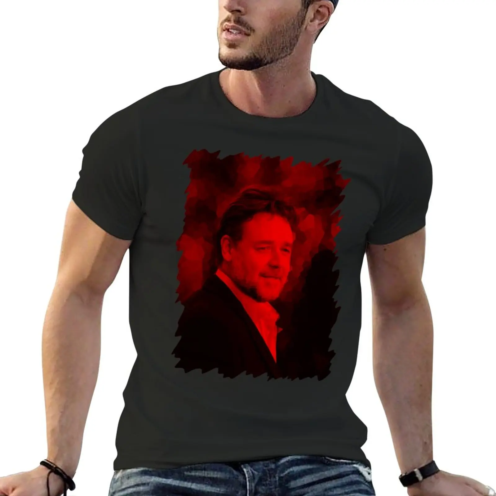 

New Russell Crowe - Celebrity (Life Pose) T-Shirt black t shirts korean fashion summer tops men t shirt