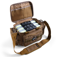 Goture Waterproof Fishing Bag with 3 3600 Tackle Box 600D Oxford Cloth Fishing Tackle Handbag 38*23*19cm Storage Shoulder Bag