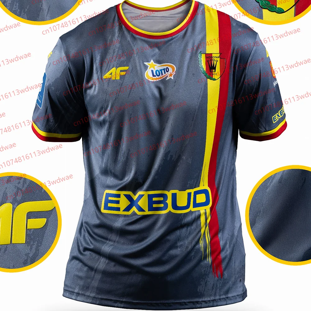 25-26 جديد البولندية لكرة القدم الرجال كرة القدم جيرسي بولندا التجفيف السريع كورونا Kielce جيرسي كيت الرجال Polska كرة القدم طفل جيرسي أطقم