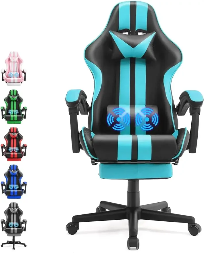 Miami Blue Gaming Chair, Gamer Chair, PC Gaming