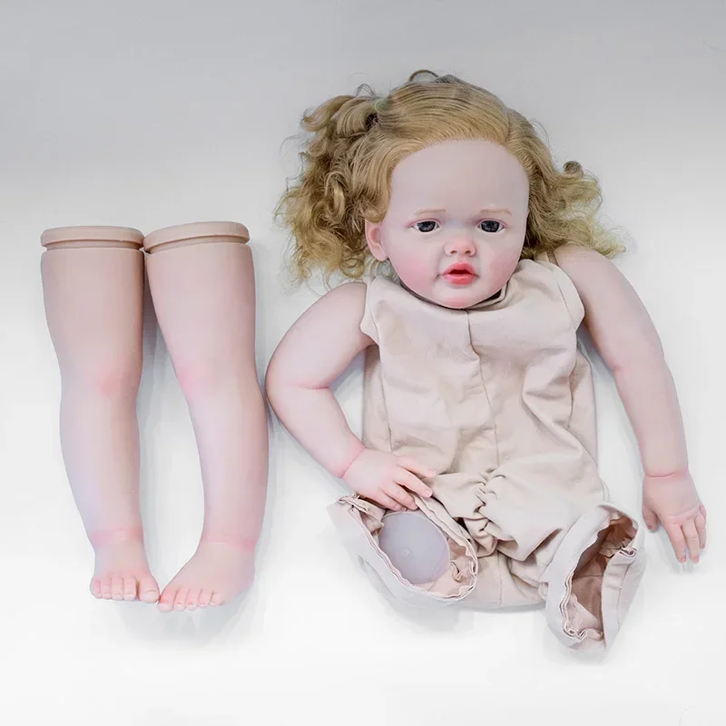 

28inch Already Painted Reborn Doll Parts Betty Huge Reborn Kit 3D Painting with Visible Veins Cloth Body Included