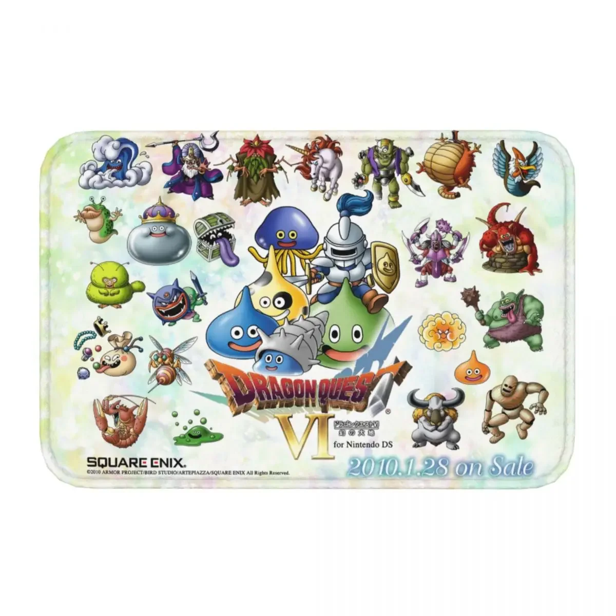 Dragon Quest Non-slip Doormat Slimes Bath Kitchen Mat Outdoor Carpet Indoor Pattern Decor