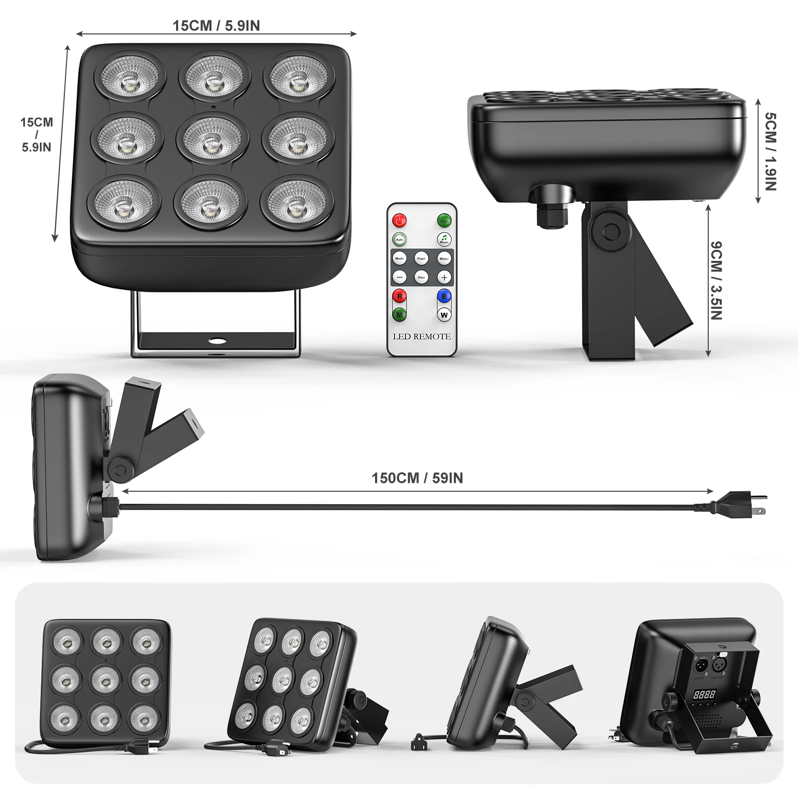 Yiflamefly-Éclairage à faisceau mixte, Par Uplights, 30W, RGBW, Documents, DMXorgControl Strobe, Discothèque, DJ, ixde mariage, 4 Pcs