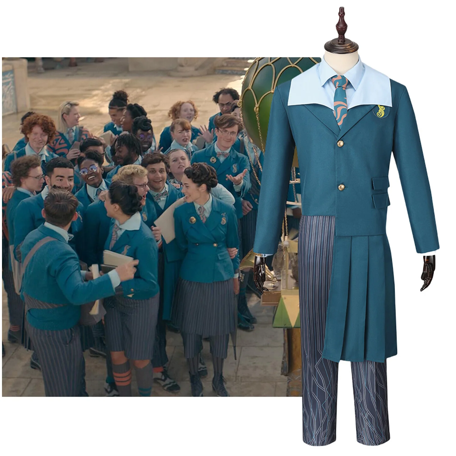 

Музыкальный костюм для косплея Fiyero Bukaneza, мужская школьная форма, наряд для Хэллоуина, карнавала, вечеринки