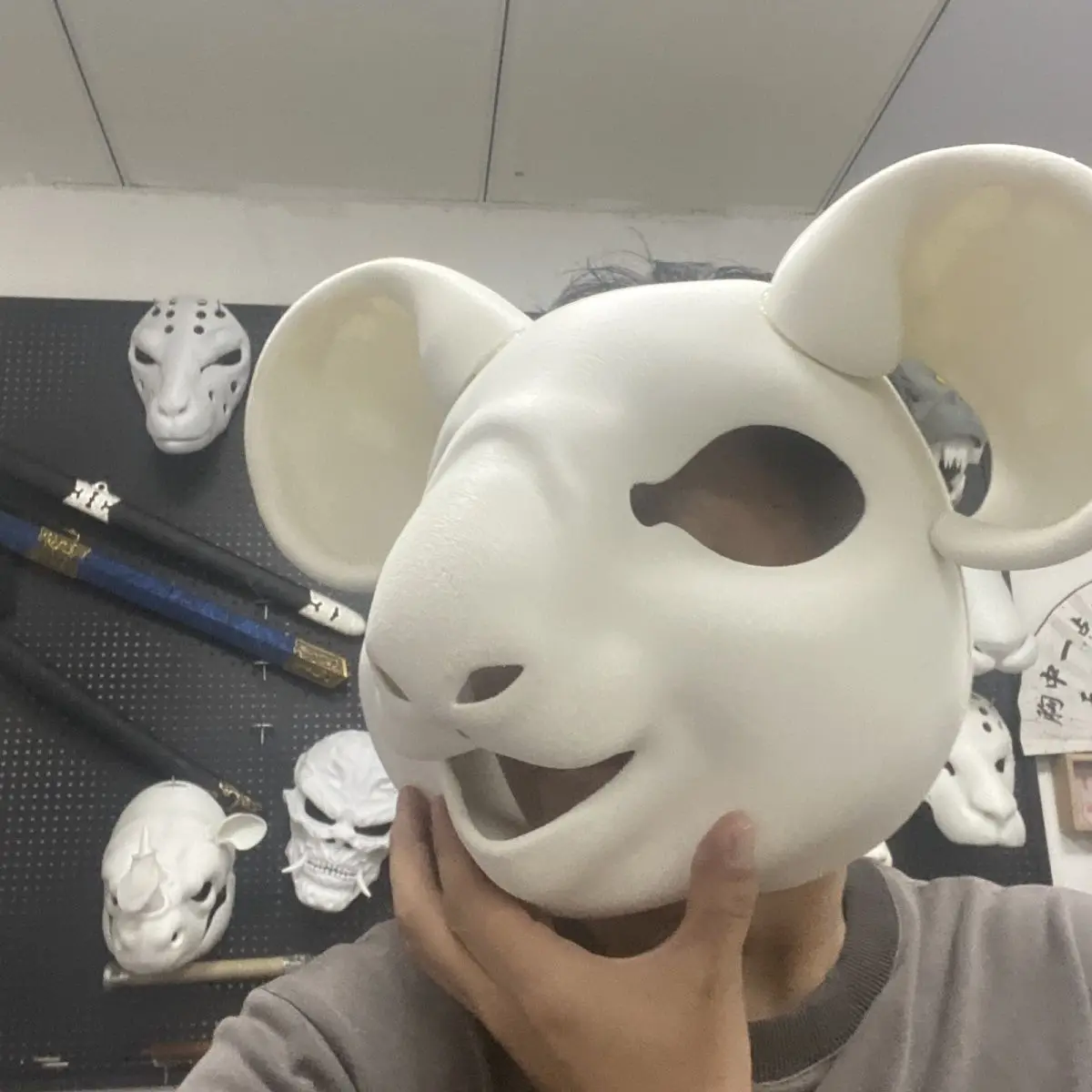 

Базовая маска кигуруми коала, полуреалистичный костюм зверя с 3D принтом, череп, карнавальный костюм, аксессуары в стиле аниме