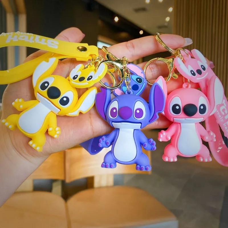 Креативный мультяшный брелок для куклы Disney Stitch, милый рюкзак, универсальные крутые и ценные украшения для мальчиков и девочек