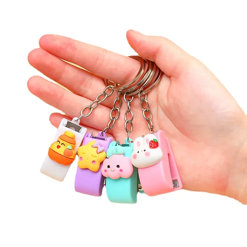 Kreskówka Mini zszywacz 10 # brelok przenośny zszywacz dla uczniów biurowych szkolnych materiałów wiążących