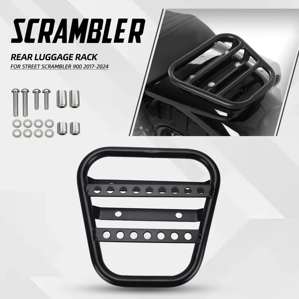FOR STREET SCRAMBLER 900 2017-2021-2022-2023-2024 Rear Luggage Rack Top Case Strong Support Tail Storage Cargo Carrier Bracket