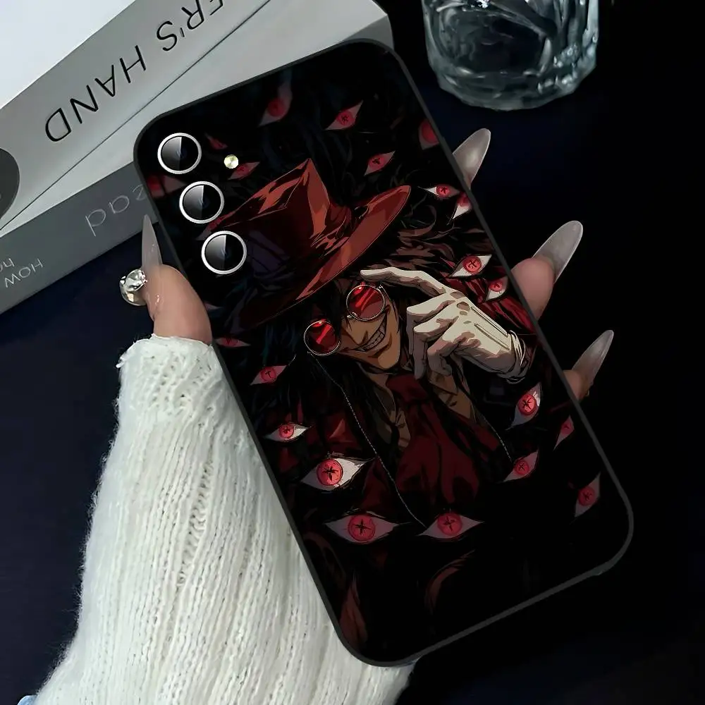 Чехол для телефона Anime H-Hellsings Samsung S24 S25 S22 S30 Note20 Lite Ultra 5G Plus FE черный
