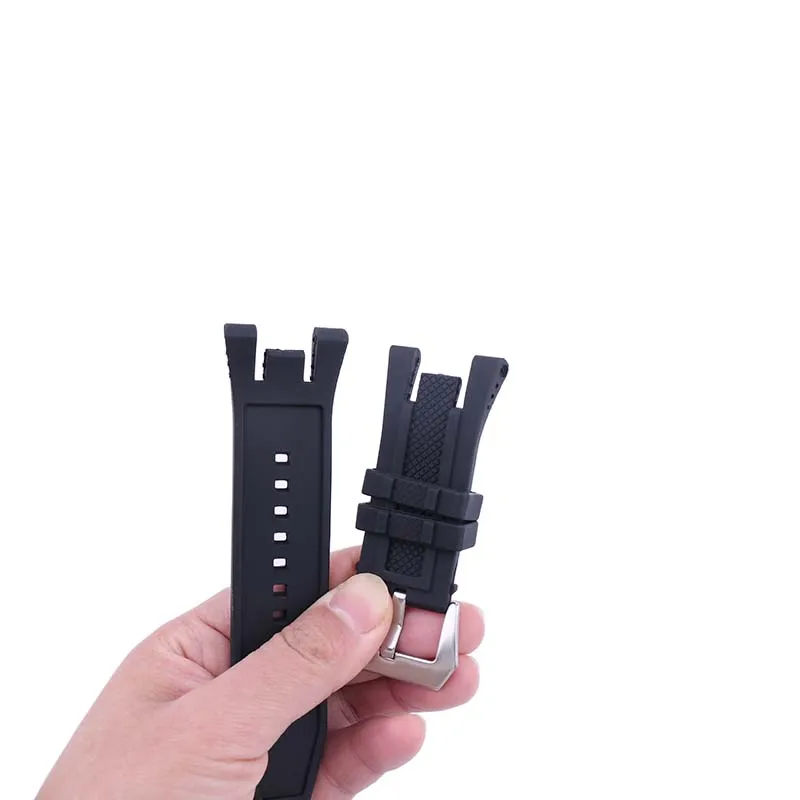 Watch accessories 32mm Rubber watch band Compatible for Invicta Russian Pro Diver Sports black silicone watch strap belt buckle