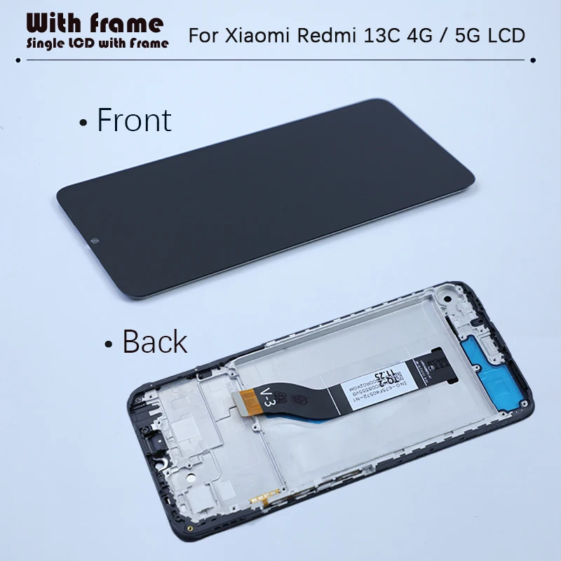 Ekran dotykowy IPS LCD z digitizerem do Xiaomi Redmi 13C 4G 5G 6.74 cala, część zamienna do naprawy, zamiennik wyświetlacza, zestaw naprawczy. — zdjęcie produktu 4