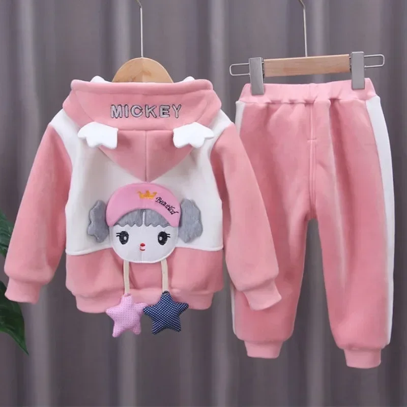 1-6 Years Children Clothing Set Girl Casual Clothes Kids Fashion Sweatshirt And Pants 2 Pcs Baby Autumn Winter Tracksuits