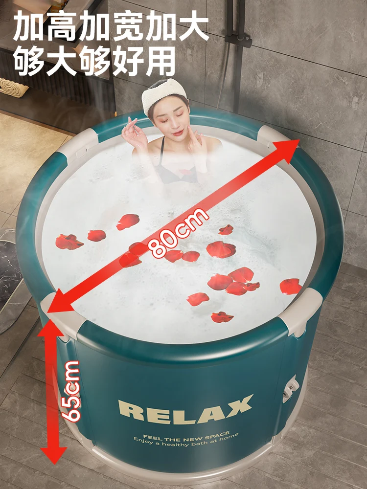 Folding children's bath, baby's household, adult's full body bath, lady's sitting bathtub, bathtub