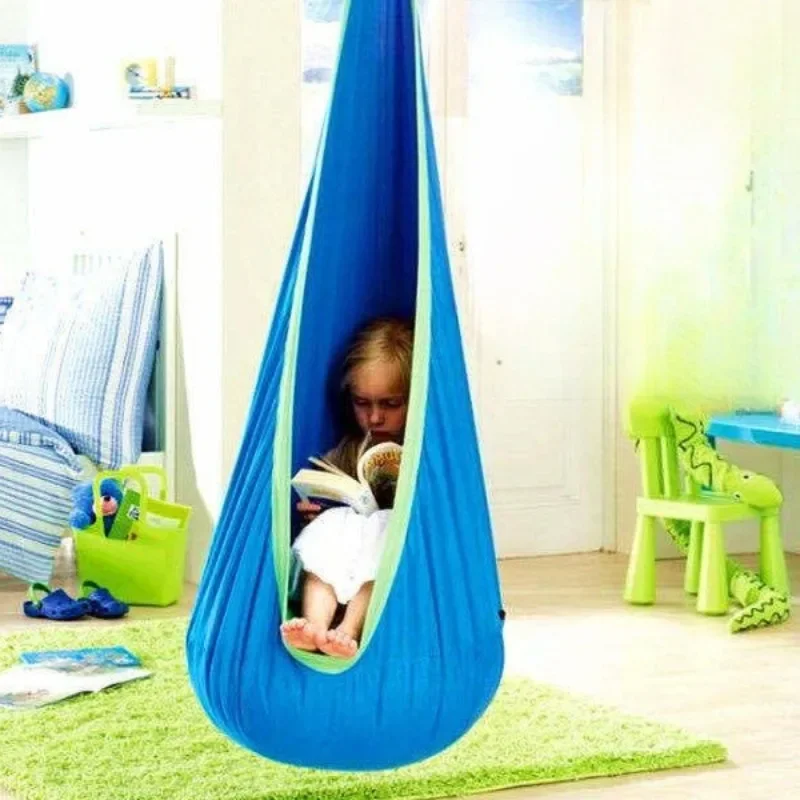 

New Children's Suspension Chair Portable Parachute Cloth Swing Bed Indoor Courtyard Creative Style with Inflatable Air Cushion