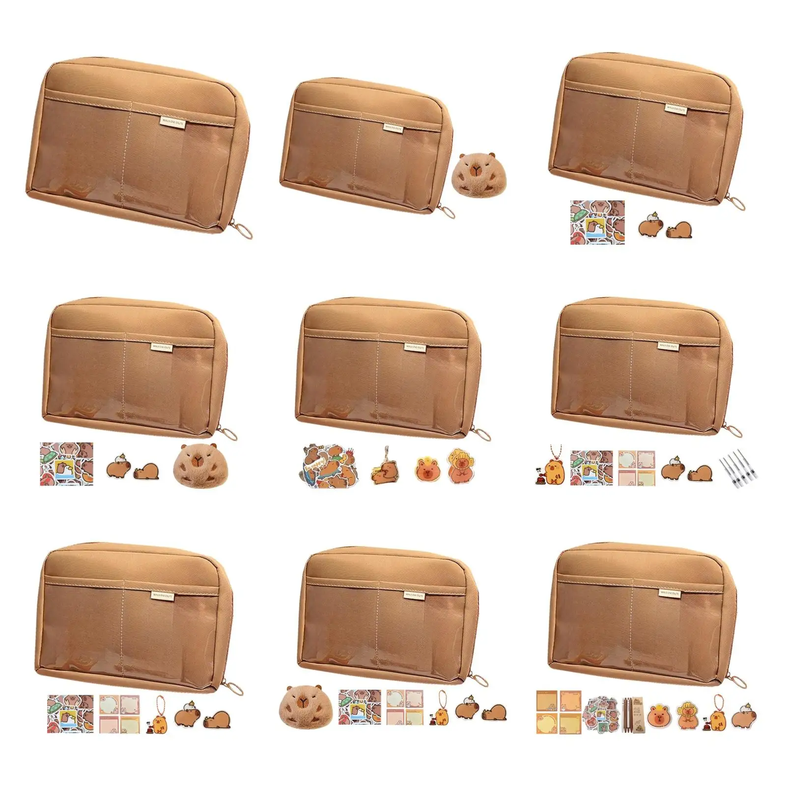 Capybara Pencil Case Storage Bag Pen Bag for Teens Students Boys Girls