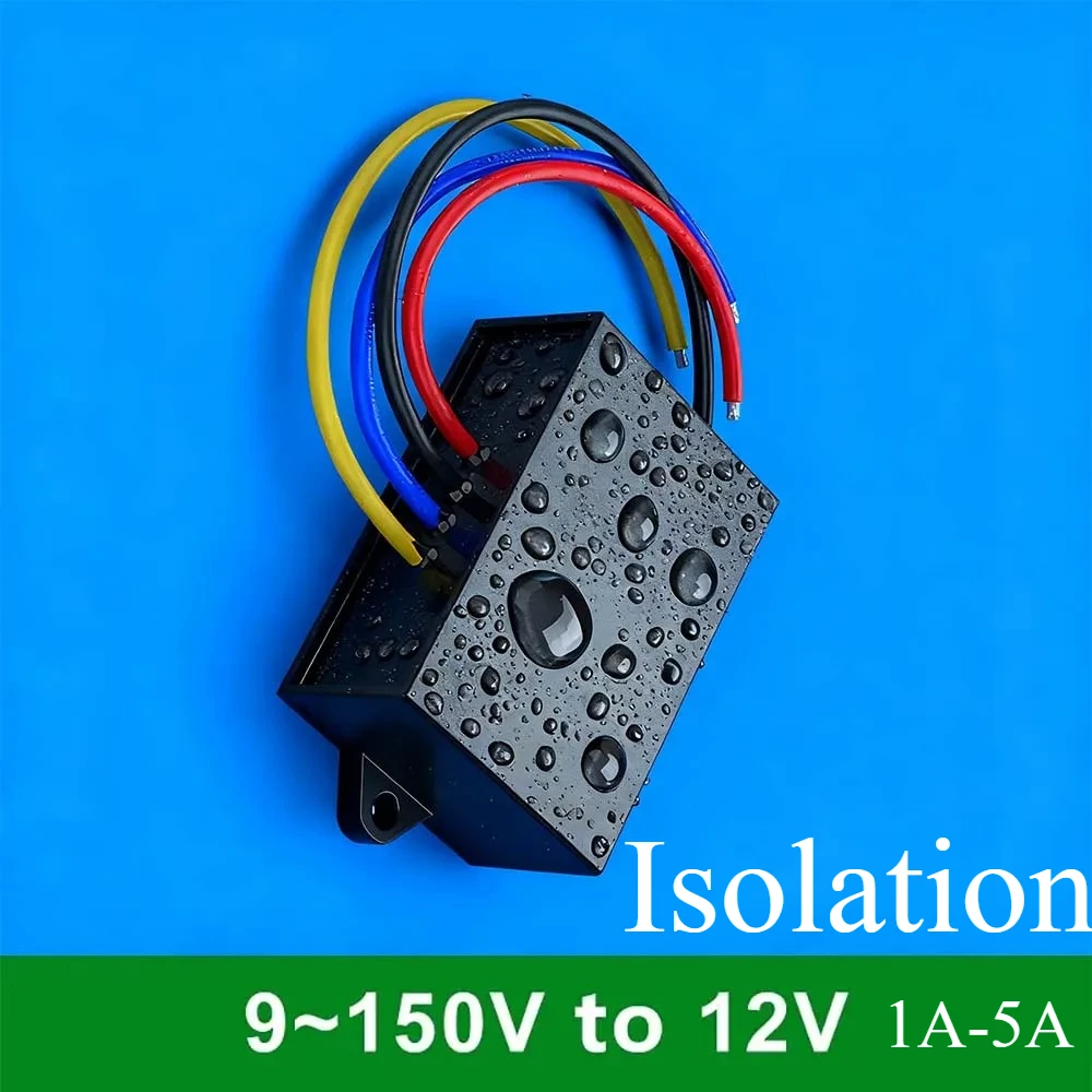 Isolation 36V 48V 60V72V 96V120V to 12V Type 9V-36V to 12V Power Converter Voltage Regulator 12V/24V to 12V Voltage Regulator CE